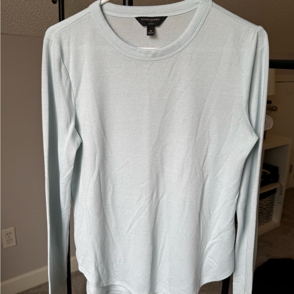 Banana Republic Soft Blue LuxeSpun Top